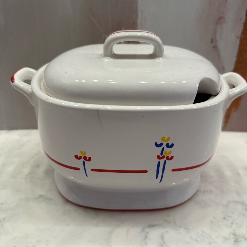 Riva Designs Japan Tulip Soup Tureen Gravy‎ Boat serving Dish 80s